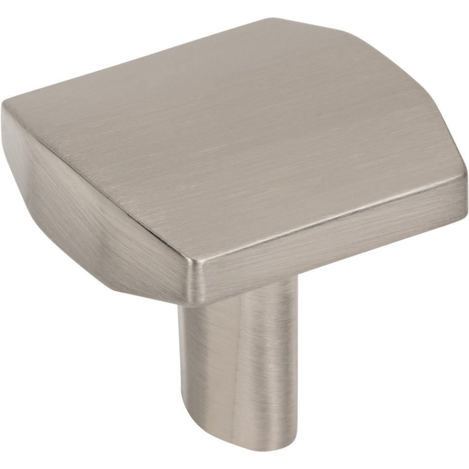 Elements 641SN: 1-1/4" William Square Cabinet Knob - Satin Nickel