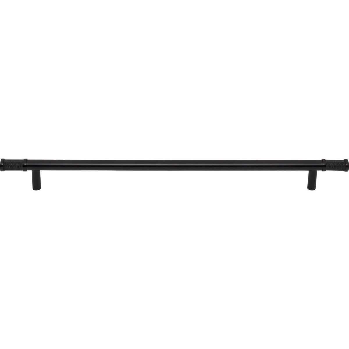 Top Knobs TK3237BLK: 12" cc Burnham Bar Cabinet Pull - Flat Black