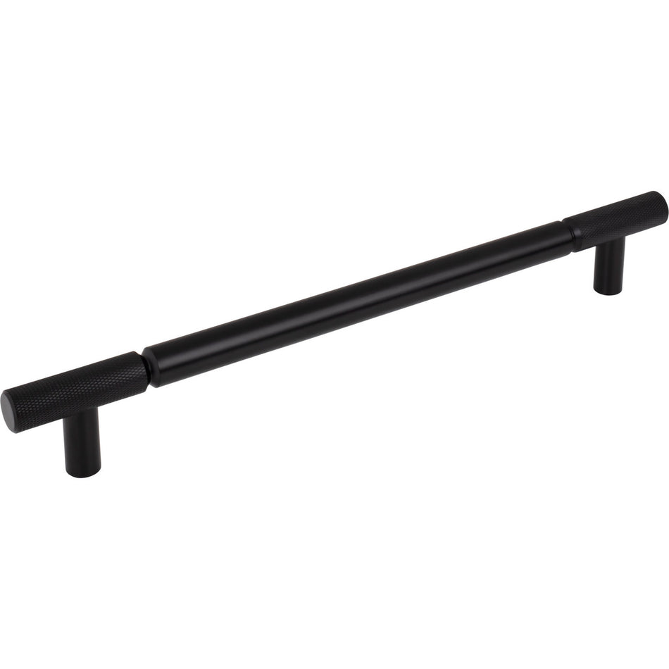 Top Knobs TK3246BLK: 12" cc Prestwick Bar Cabinet Pull - Flat Black