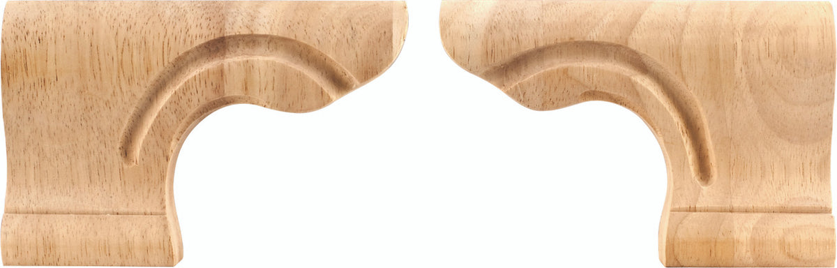 Hardware Resources PFR-MP:  6" x 1-1/8" x 4" Beaded Right Corner Pedestal Foot - Maple
